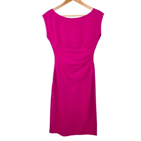 Diane von Furstenberg sheath crepe dress, hidden side zipper. Fully lined. - Picture 6 of 7